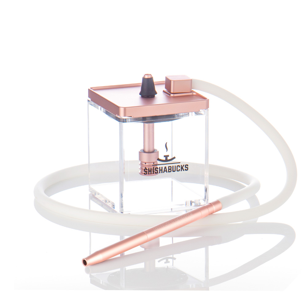 rose gold hookah for girls acrylic cube